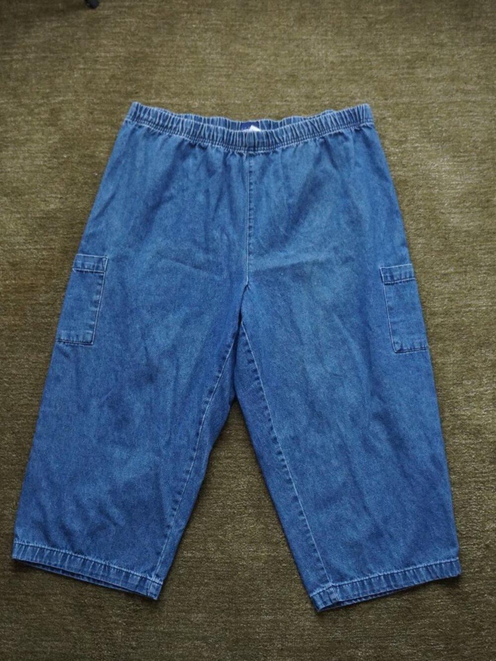 Vintage Basic Editions Denim Cargo Jorts Long Capris – XL